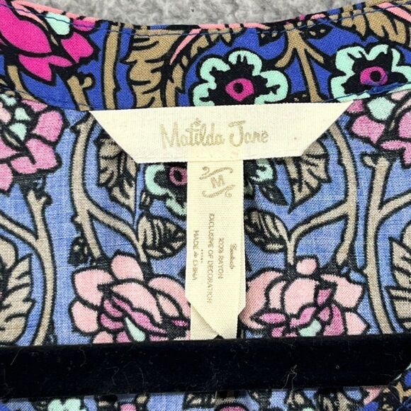 Matilda Jane thoughts and dreams floral dress embroidered size medium - Picture 14 of 15